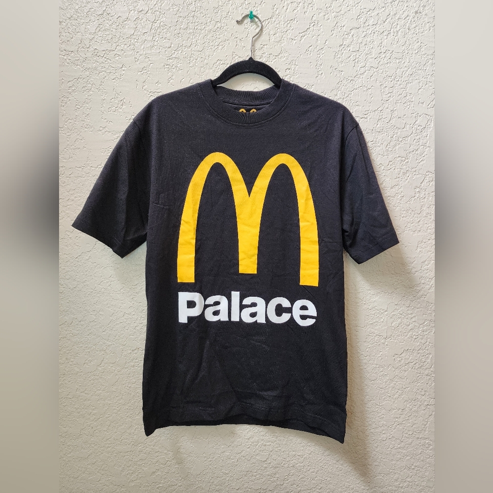 Palace X McDonalds Collab Black T-Shirt with Yellow M Logo - New in Bag